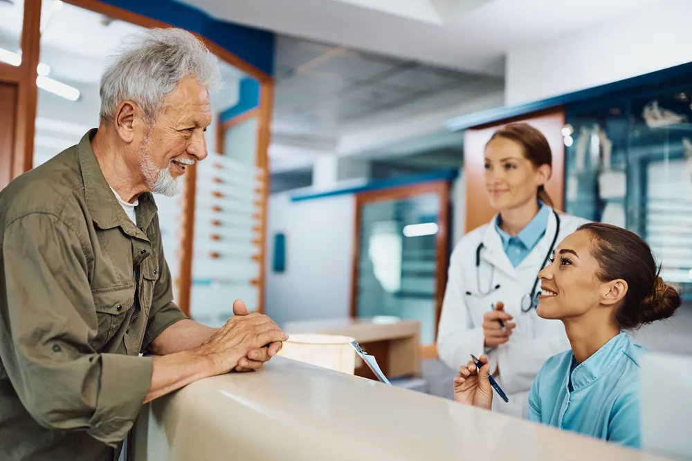 Patient Checking In to Appointment